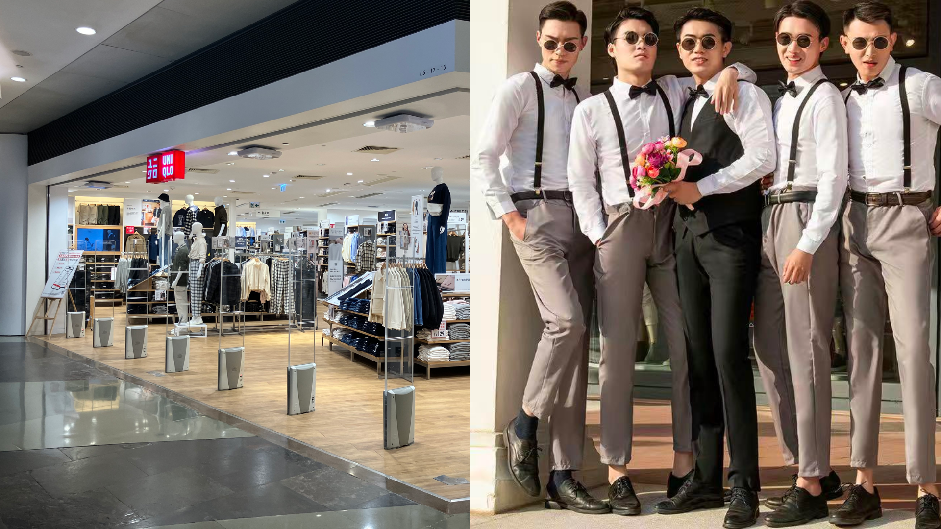 準新人使用淘寶客製婚禮道具與 Uniqlo 姊妹團襯衫穿搭範例