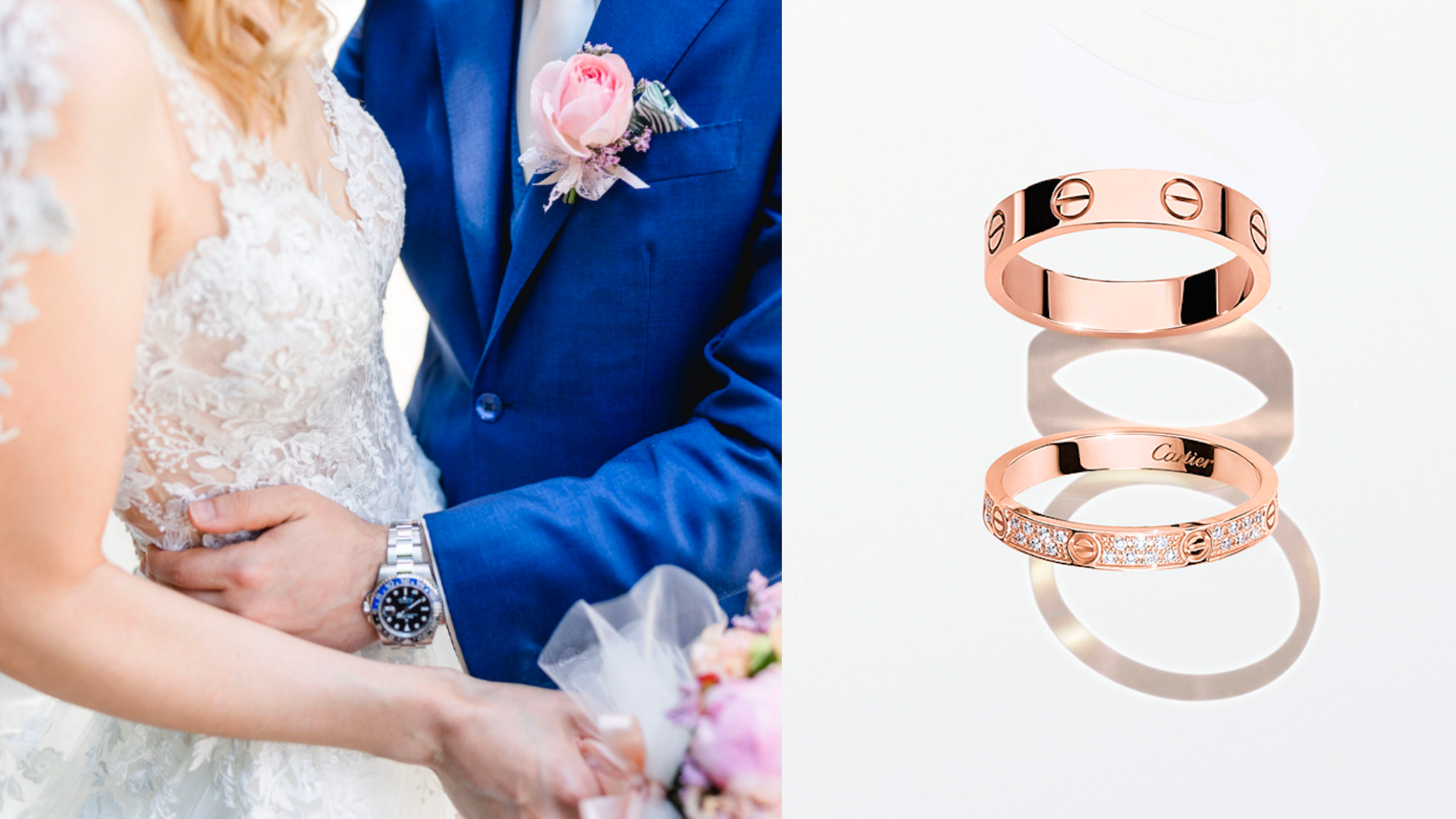香港新人挑選 Cartier 婚戒與 Rolex 婚錶