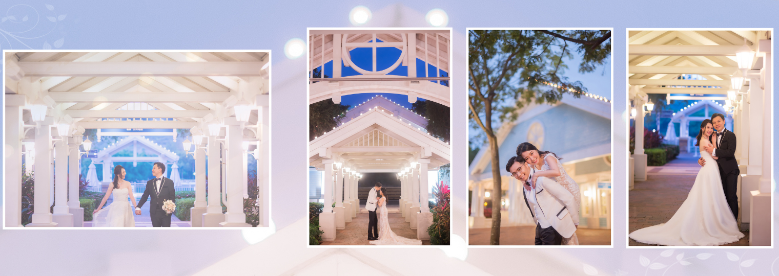 （Ocean Wedding 香港迪士尼樂園旁的迪欣湖婚紗攝影作）