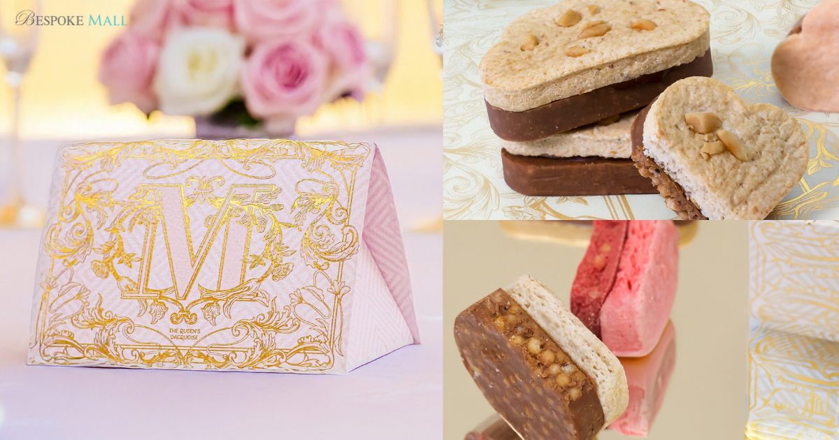 Lady M 回禮禮盒 - 粉色燙金巴洛克花卉設計 兩件裝棉花餅女王的棉花餅